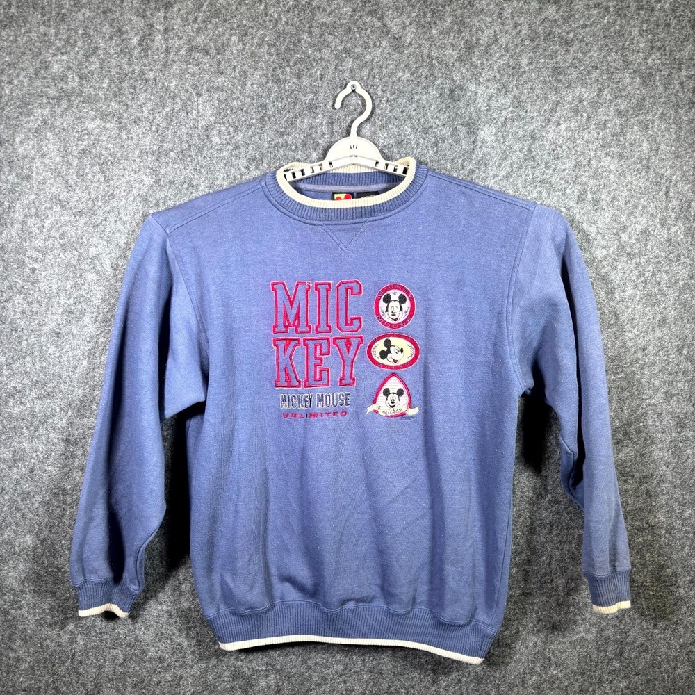 Disney Mickey Unlimited Sweatshirt Mens XL Blue Pullover Velva Sheen RN61626